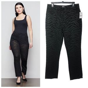 Good American | Zebra Sheer Good Straight Pants NWT